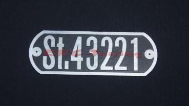 Plate St.43221for sidecar