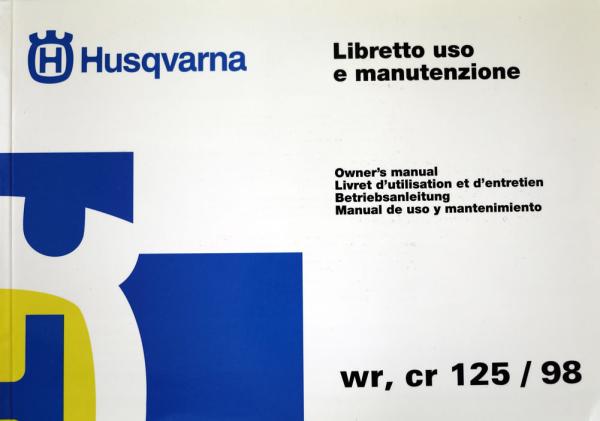 HUSQVARNA Bedienungsanleitung WR CR 125 98