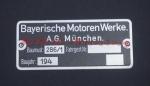 Typenschild Seitenwagen BMW 286/1 WKradB2